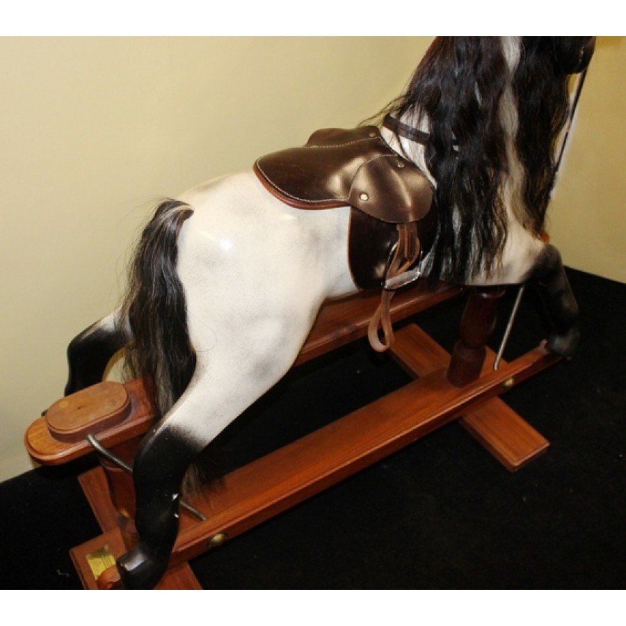 Quality Carved Wood Horseplay Dapple Grey Rocking Horse